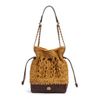 BOLSA TOTE SAVANA PEQUENA RÁFIA COURO SOLAR