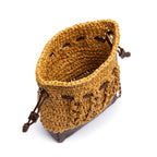 BOLSA TOTE SAVANA PEQUENA RÁFIA COURO SOLAR