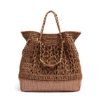 BOLSA MAXI SAVANA SHOPPER GRANDE RÁFIA COURO SOLAR