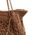 BOLSA MAXI SAVANA SHOPPER GRANDE RÁFIA COURO SOLAR