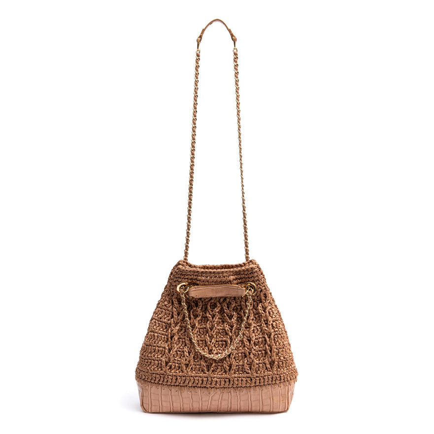 BOLSA MAXI SAVANA SHOPPER GRANDE RÁFIA COURO SOLAR