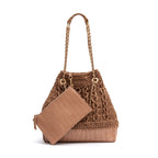 BOLSA MAXI SAVANA SHOPPER GRANDE RÁFIA COURO BALM