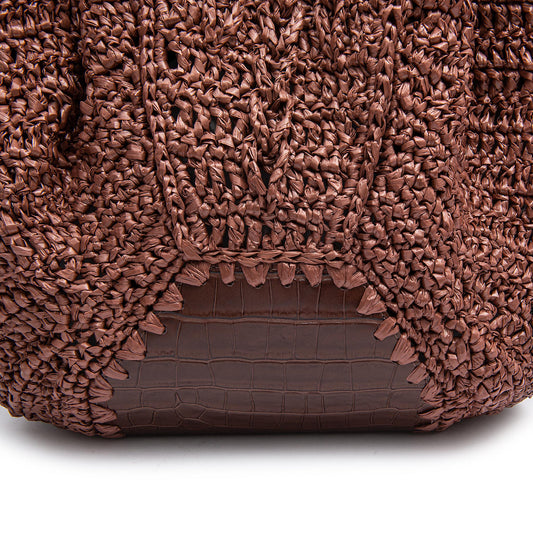 BOLSA SHOPPER LUMIA GRANDE HANDMADE PINHÃO