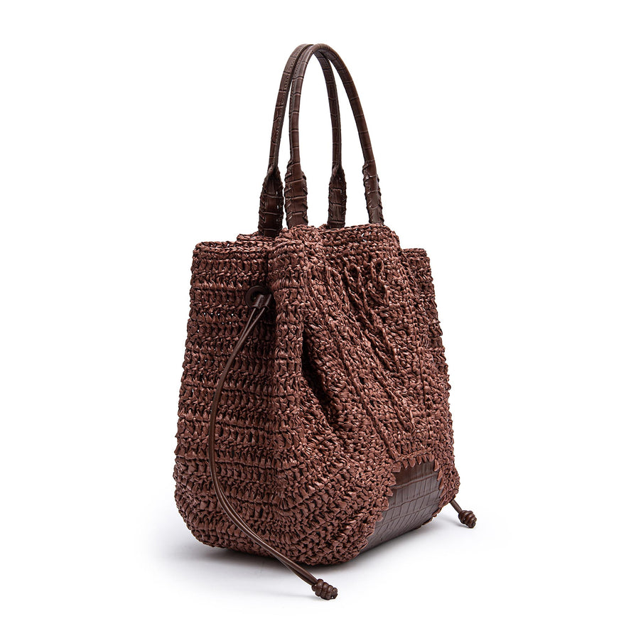 BOLSA SHOPPER LUMIA GRANDE HANDMADE PINHÃO