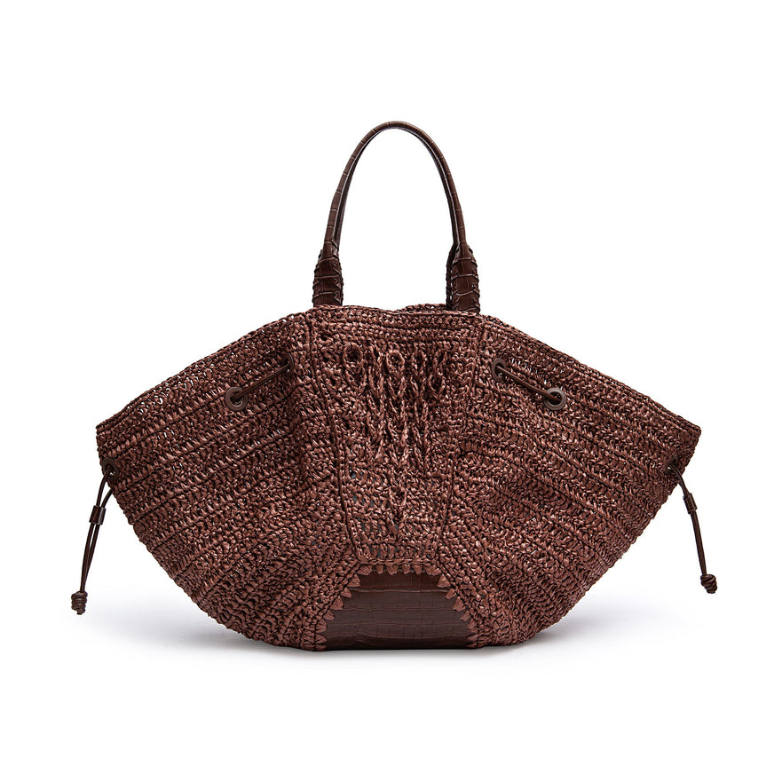 BOLSA SHOPPER LUMIA GRANDE HANDMADE PINHÃO