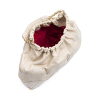 BOLSA HOBO MAREA PATCH SCALE COURO MARSHMALLOW