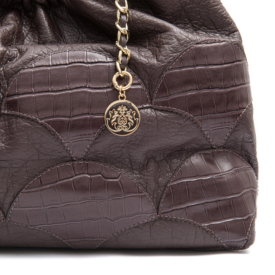 BOLSA HOBO MAREA PATCH SCALE COURO  EXPRESSO