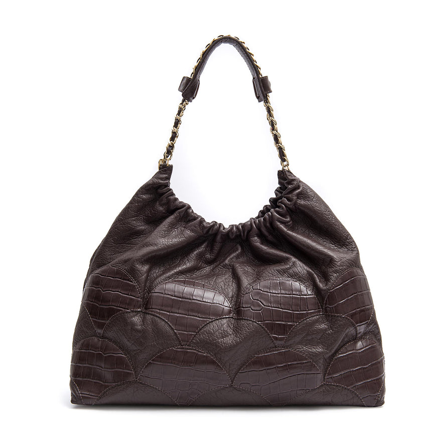BOLSA HOBO MAREA PATCH SCALE COURO  EXPRESSO