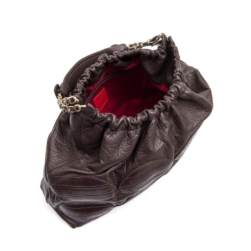 BOLSA HOBO MAREA PATCH SCALE COURO  EXPRESSO