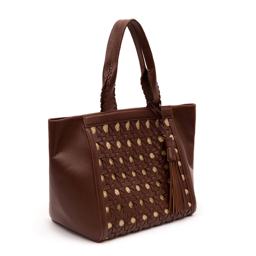 BOLSA TOTE TRESSÊ MAXI SOFT PINHÃO DAMIER NATURAL