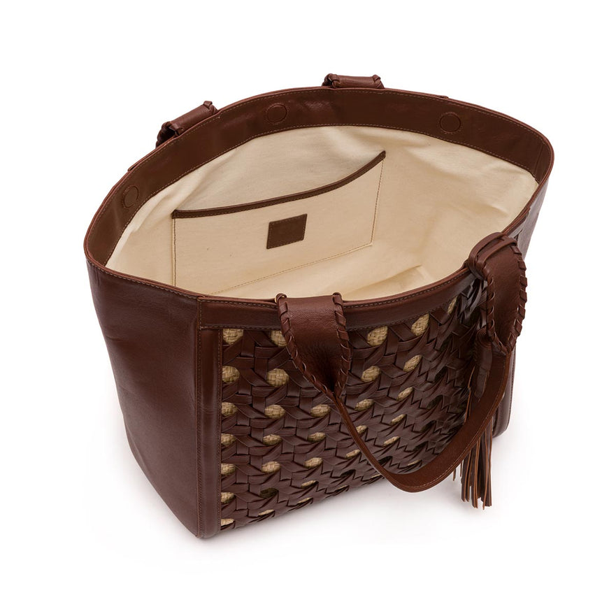 BOLSA TOTE TRESSÊ MAXI SOFT PINHÃO DAMIER NATURAL