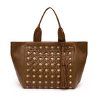 BOLSA TOTE TRESSÊ MAXI SOFT AVELÃ PALHA DAMIER NATURAL