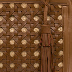 BOLSA TOTE TRESSÊ MAXI SOFT AVELÃ PALHA DAMIER NATURAL