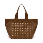BOLSA TOTE TRESSÊ MAXI SOFT AVELÃ PALHA DAMIER NATURAL
