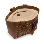 BOLSA TOTE TRESSÊ MAXI SOFT AVELÃ PALHA DAMIER NATURAL