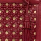 BOLSA TOTE TRESSÊ MAXI SOFT CHERRY PALHA DAMIER NATURAL