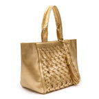 BOLSA TOTE TRESSÊ MAXI SOFT OURO PALHA DAMIER NATURAL