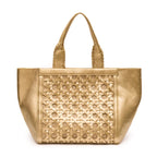 BOLSA TOTE TRESSÊ MAXI SOFT OURO PALHA DAMIER NATURAL
