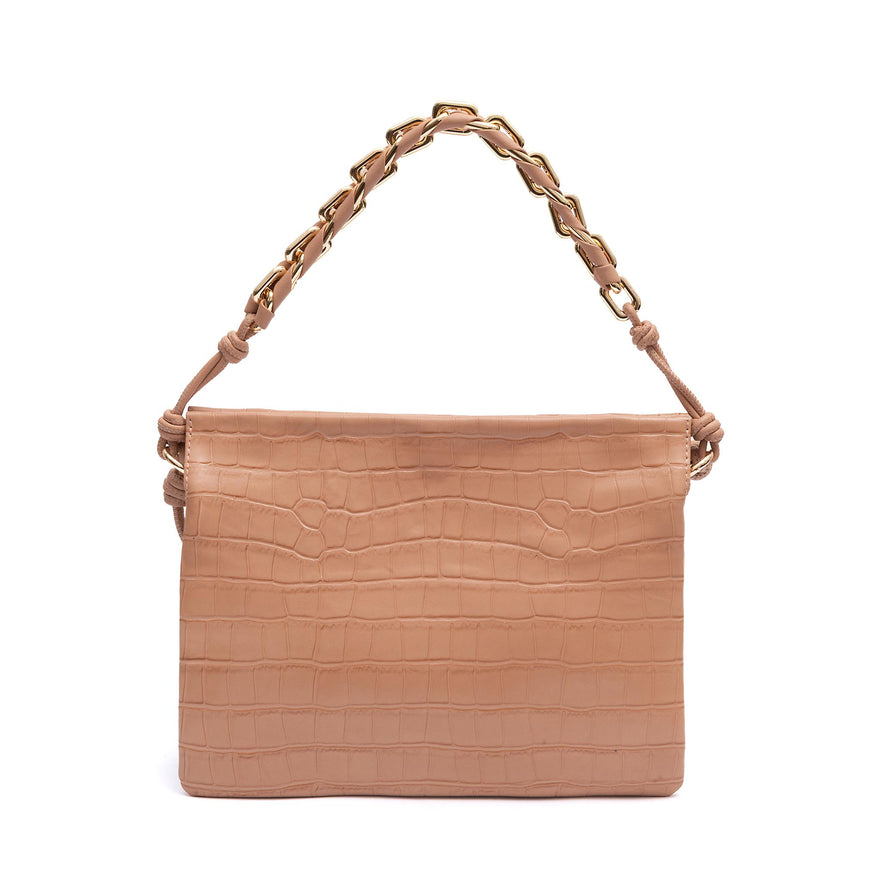 BOLSA CROSSBODY CINDY LOCKER BALM COURO OURO