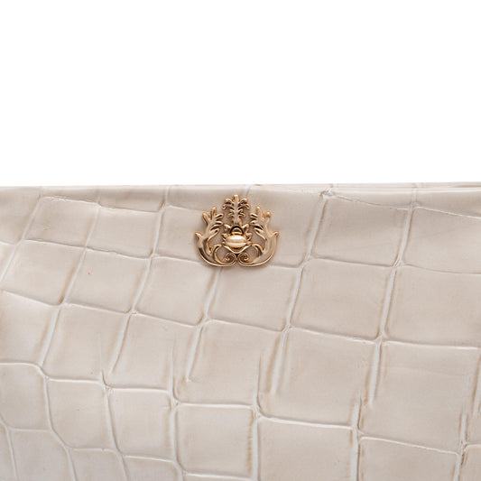 BOLSA CROSSBODY CINDY LOCKER MARSHMALLOW COURO