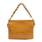 BOLSA CROSSBODY CINDY LOCKER AÇAFRÃO COURO