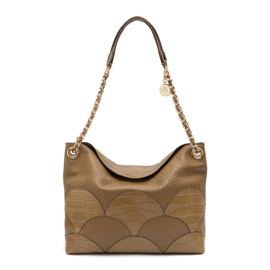 BOLSA MAREA PATCH SCALE SHOULDER PISTACHE