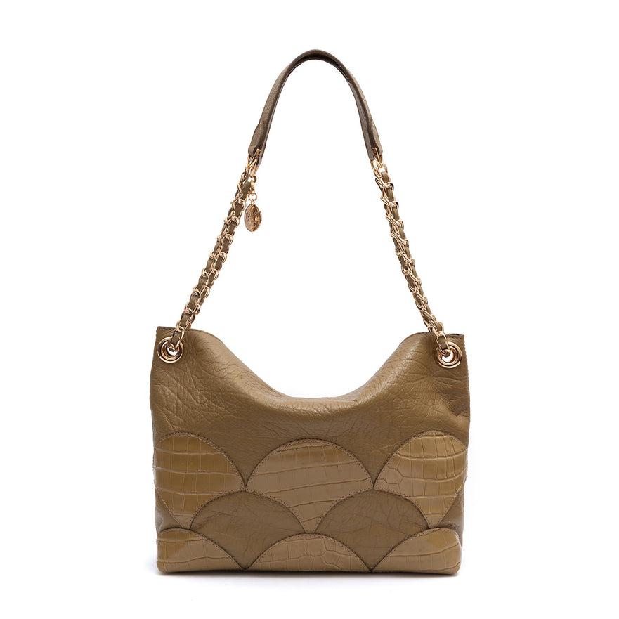 BOLSA MAREA PATCH SCALE SHOULDER PISTACHE