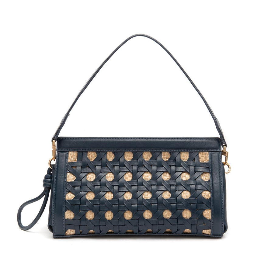 BOLSA POUCH TRESSÊ MAXI SOFT NOITE PALHA DAMIER NATURAL