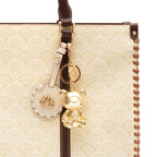 TOTE SIRENE MONOGRAMA CANVAS CREME