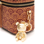 BOLSA VANITY SIRENA MONOGRAMA CANVAS CARAMELO