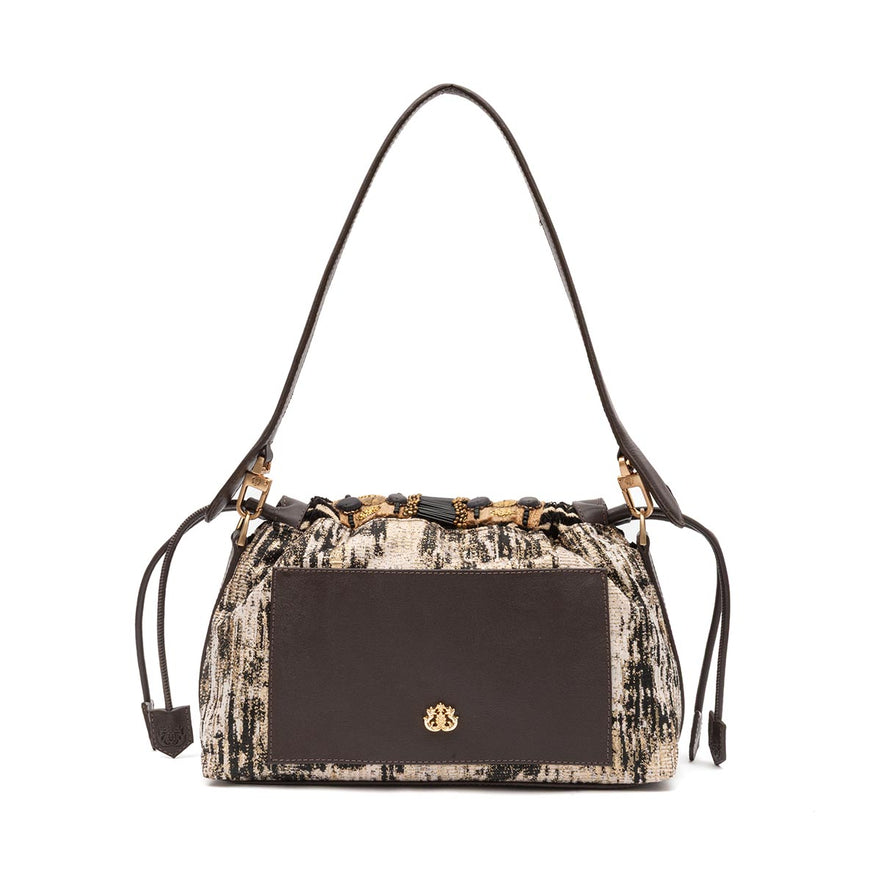 BOLSA FLAP TAPECARIA BORDADA