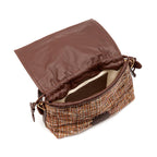 BOLSA FLAP TAPEÇARIA BORDADA PRETO
