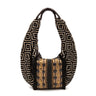 BOLSA HOBO MAXI TAPEÇARIA BORDADA PRETO