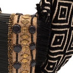BOLSA MAXI HOBO TAPEÇARIA BORDADA PRETO