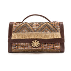 BOLSA TOP HANDLE TAPECARIA BORDADA