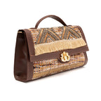 BOLSA TOP HANDLE TAPECARIA BORDADA