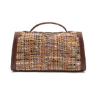 BOLSA TOP HANDLE TAPECARIA BORDADA