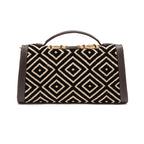 BOLSA TOP HANDLE TAPECARIA BORDADA
