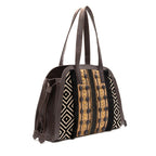 BOLSA TOTE TAPEÇARIA BORDADA PRETO