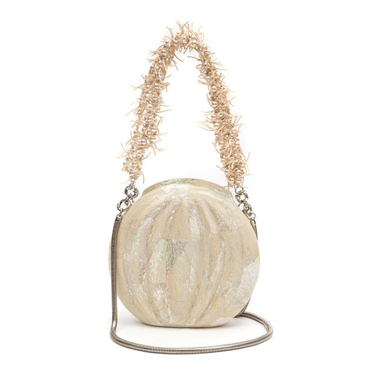 MADRECLARA ROUNDED MOTHER-OF-PEARL CLUTCH BAG