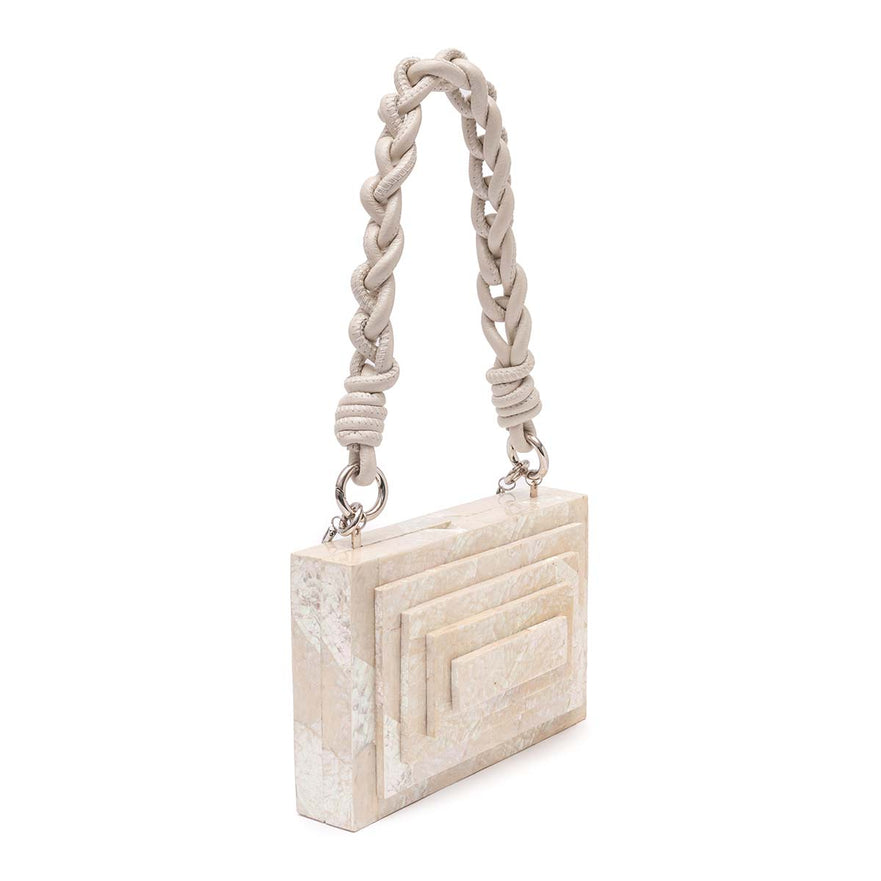 BOLSA CLUTCH MADREPÉROLA  RETANGULAR - DIONE MADRECLARA