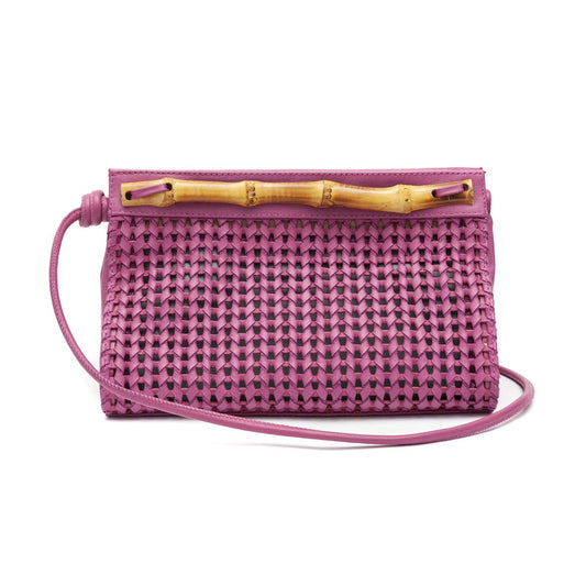 Bolsa Pouch Tressê Couro Natural Argento
