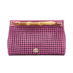 Bolsa Pouch Tressê Couro Natural Argento