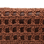 BOLSA FLAP CROCHE IARA CACAU