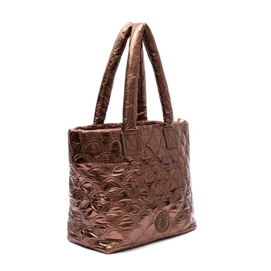MAXI TOTE PUFFER NYLON BRONZE