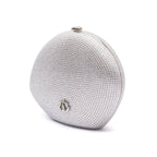 Clutch Abaulada Cristais Prata