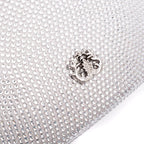 Clutch Abaulada Cristais Prata
