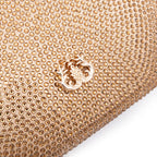 Domed Crystal Clutch Gold
