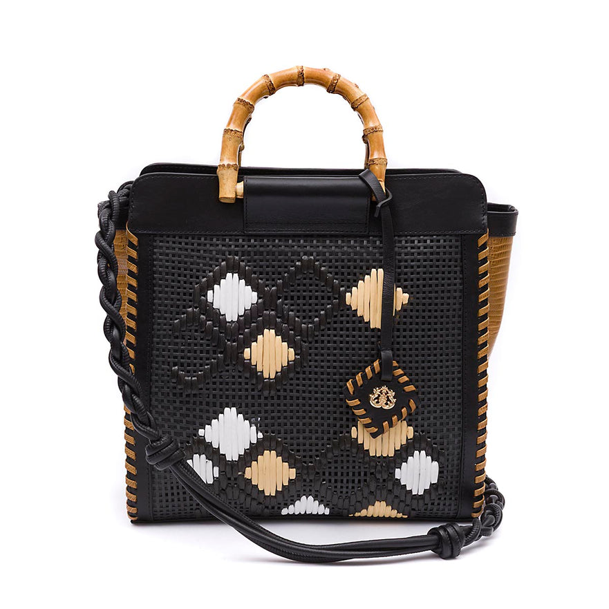 BOLSA CARRÉ RAFIA NAPOLI PRETA