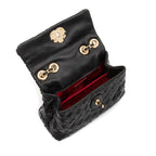 MINI BOLSA FLAP TRESSÊ PRETO OURO